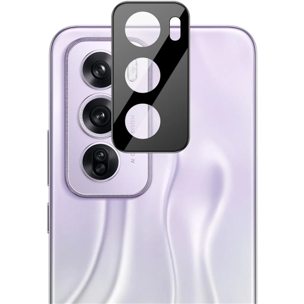 IMAK For Oppo Reno12 Pro 5G (Global) Camera Lens Protector+Acrylic Lens Cap Tempered Glass Film (Black Version) - 6