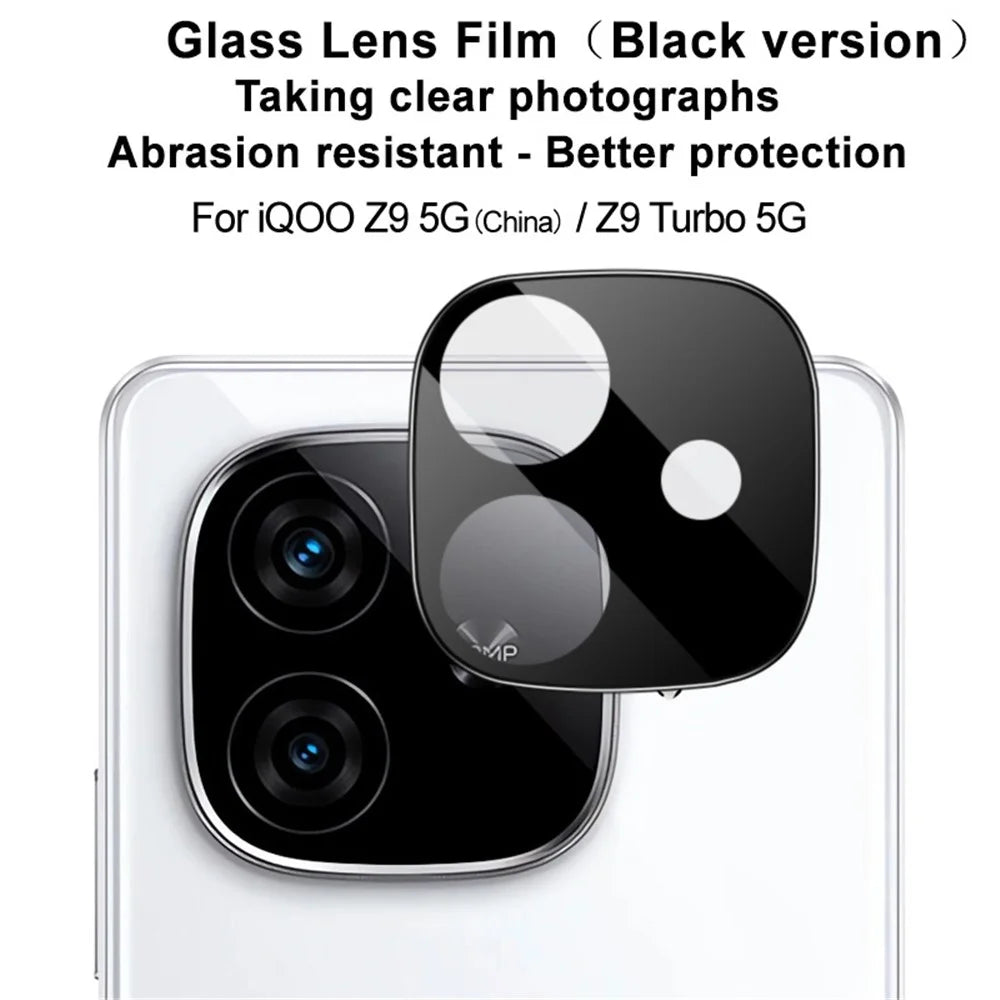 IMAK For vivo iQOO Z9 5G / Z9 Turbo 5G / Y200 GT 5G Camera Lens Protector Tempered Glass Film (Black Version) - 2