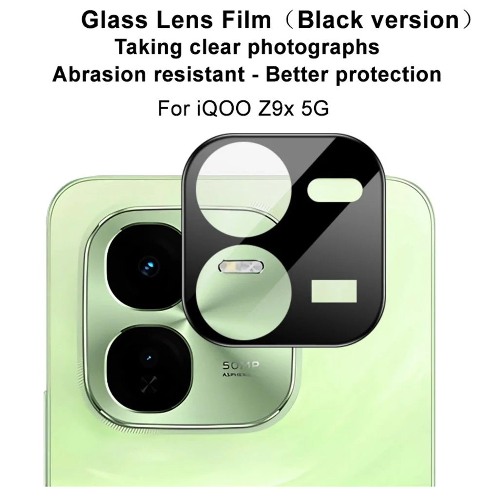 IMAK For vivo iQOO Z9x 5G Camera Lens Protector Tempered Glass Lens Film Case-Friendly (Black Version) - 2