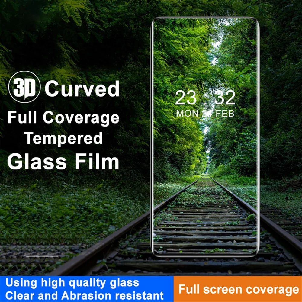 IMAK For Oppo Reno12 5G (Global) / Reno12 Pro 5G (Global) Screen Protector 3D Curved Full Cover Tempered Glass Film - 3
