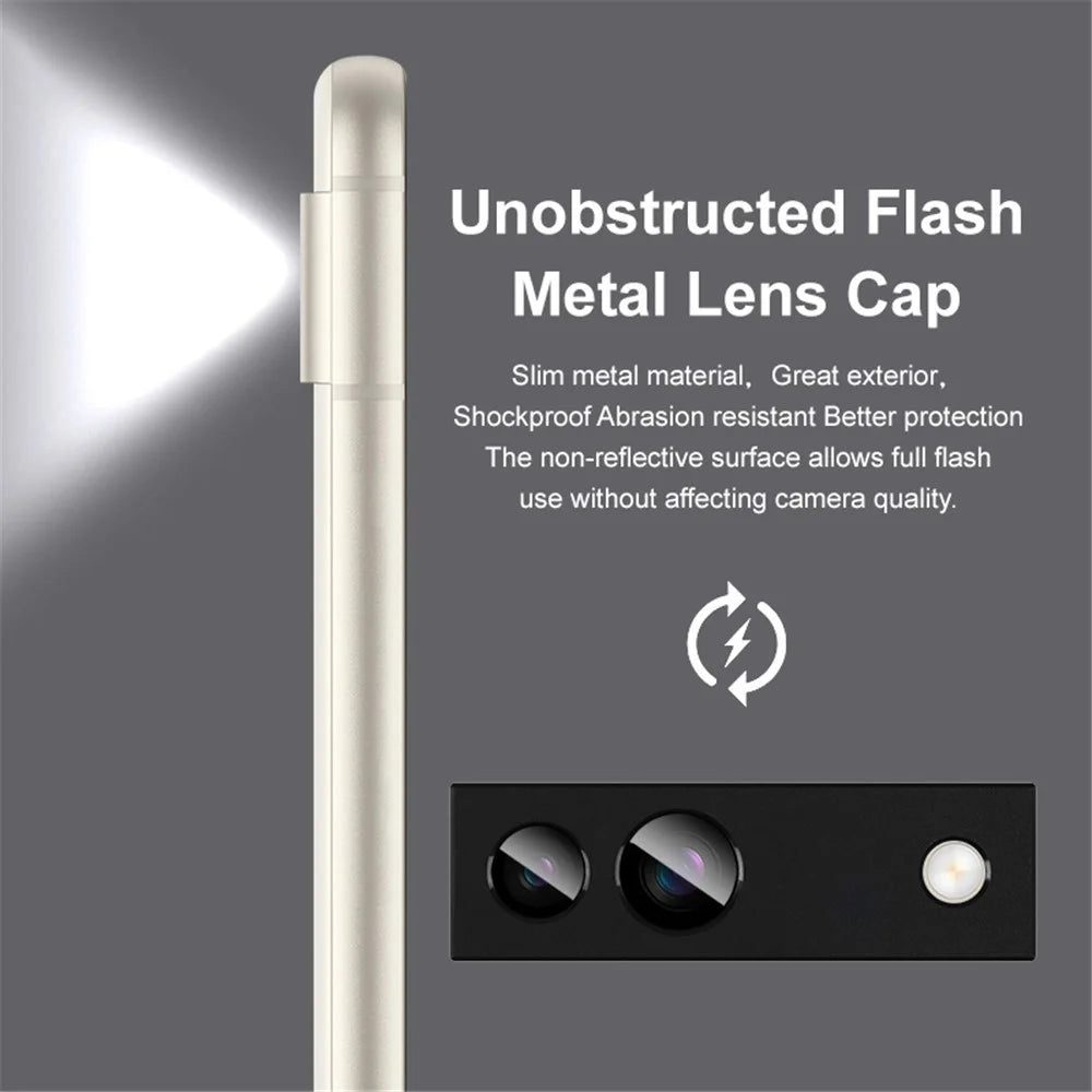 IMAK For Google Pixel 8a Camera Lens Protector Metal+Tempered Glass Phone Rear Lens Film - 3