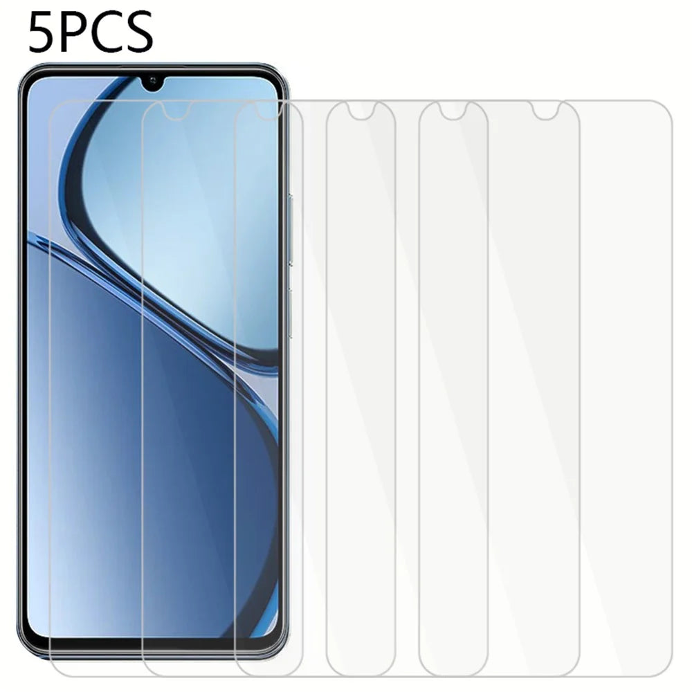5PCS For For Realme Note 60x 4G / C63 4G / C61 4G Screen Protector Tempered Glass Film No Bubble Case Friendly 2.5D - 1