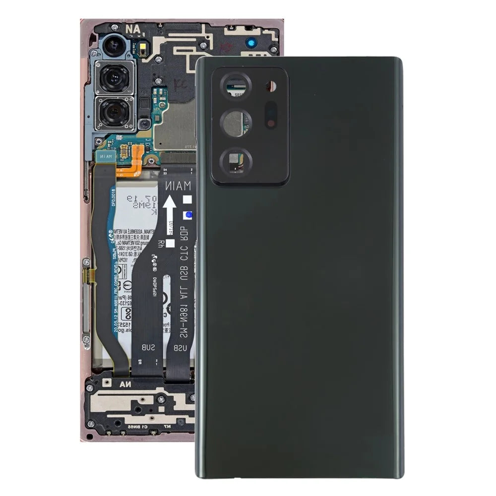 For Samsung Galaxy Note20 Ultra N985 / Note20 Ultra 5G N986 Battery Housing with Adhesive Sticker+Camera Lens Cover - Black - 2