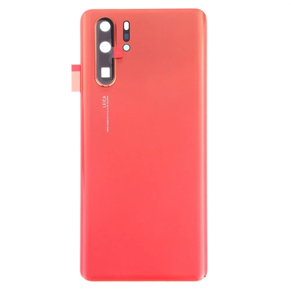 For Huawei P30 Pro Battery Housing with Adhesive Sticker+Camera Lens Cover - Orange - 2