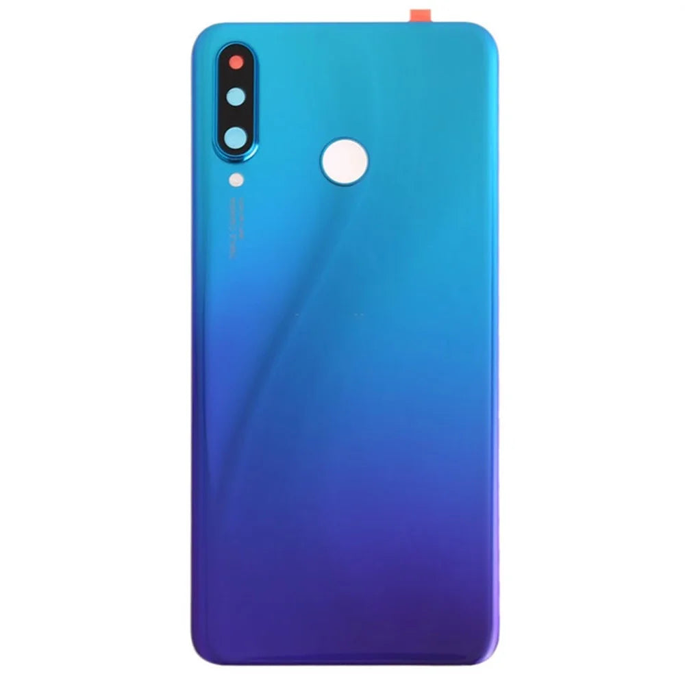 For Huawei P30 Lite (48MP) Battery Housing with Adhesive Sticker+Camera Lens Cover - Aurora Blue - 2