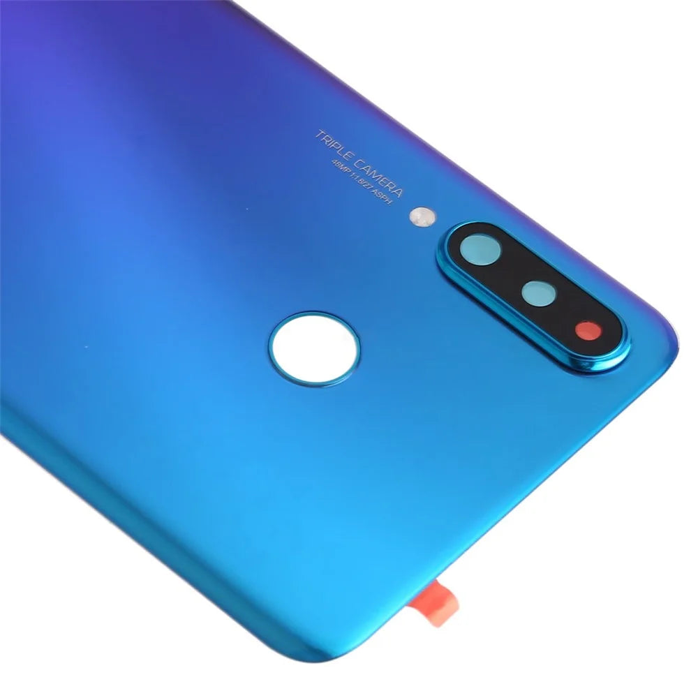 For Huawei P30 Lite (48MP) Battery Housing with Adhesive Sticker+Camera Lens Cover - Aurora Blue - 4