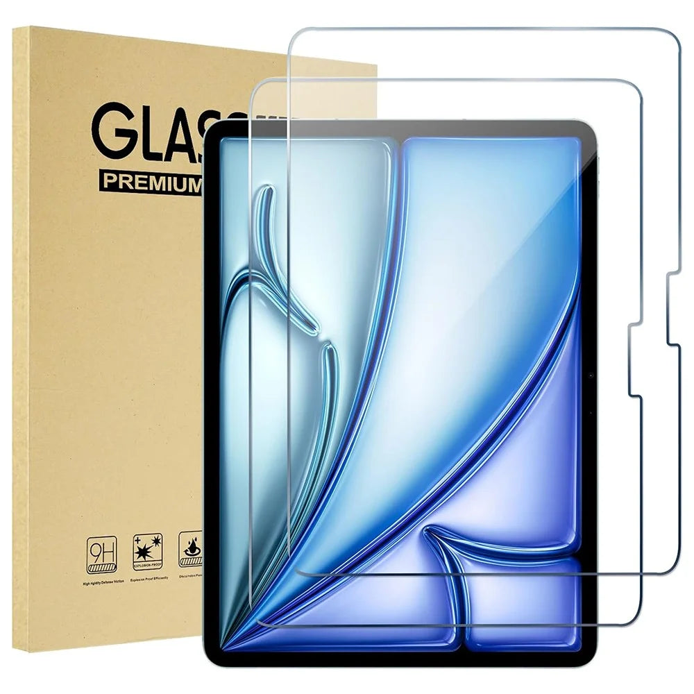 2Pcs For iPad Air 13 (2026) / (2025) / (2024) Tempered Glass Screen Protector 2.5D Arc Edge Screen Film - 1