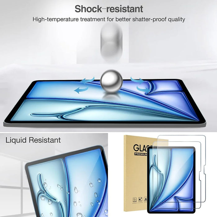 2Pcs For iPad Air 13 (2026) / (2025) / (2024) Tempered Glass Screen Protector 2.5D Arc Edge Screen Film - 4