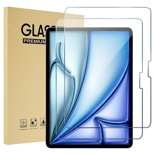 2Pcs For iPad Air 11 (2026) / (2025) / (2024) Screen Protector 2.5D Arc Edge Tempered Glass Film - 1