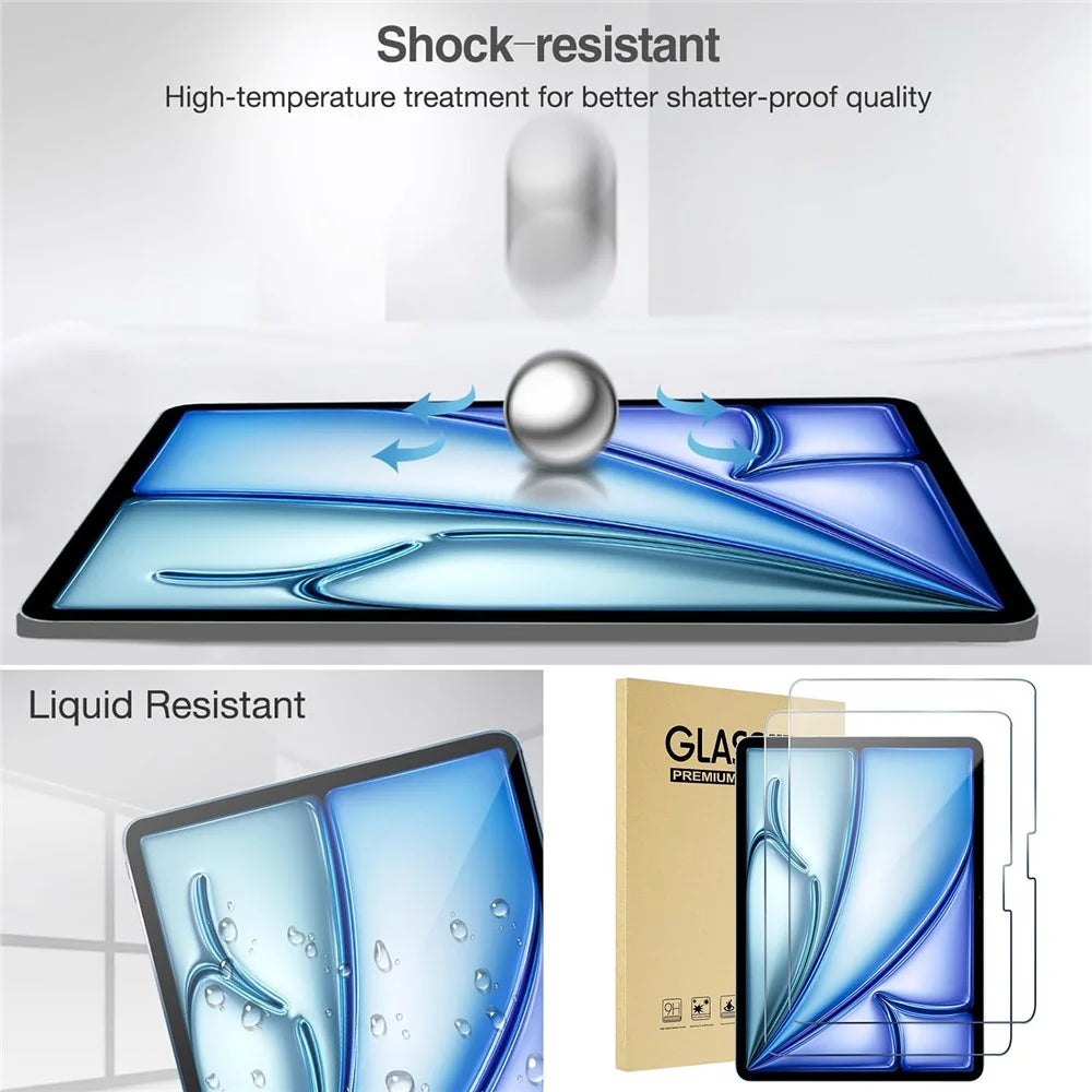 2Pcs For iPad Air 11 (2026) / (2025) / (2024) Screen Protector 2.5D Arc Edge Tempered Glass Film - 5