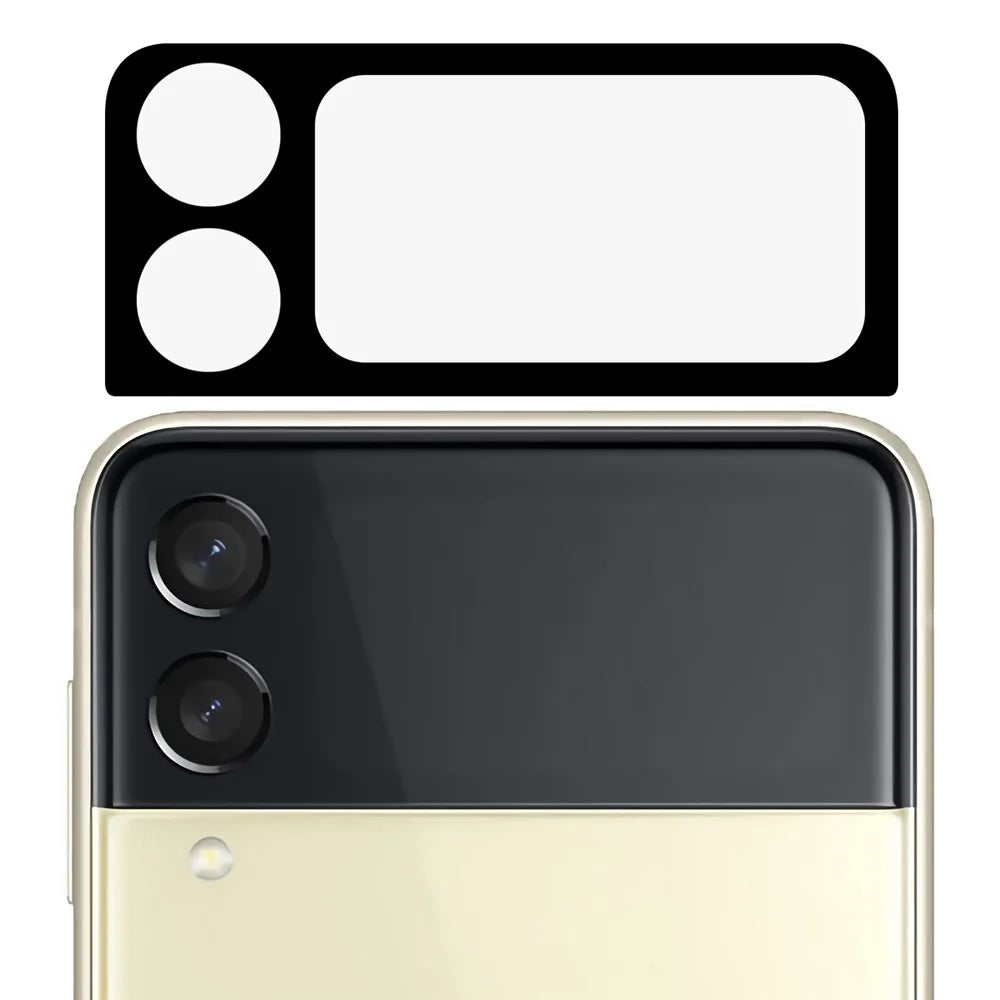 For Samsung Galaxy Z Flip4 5G Silk Printing Camera Lens Protector Anti-scratch HD Clear Tempered Glass Lens Film - 1