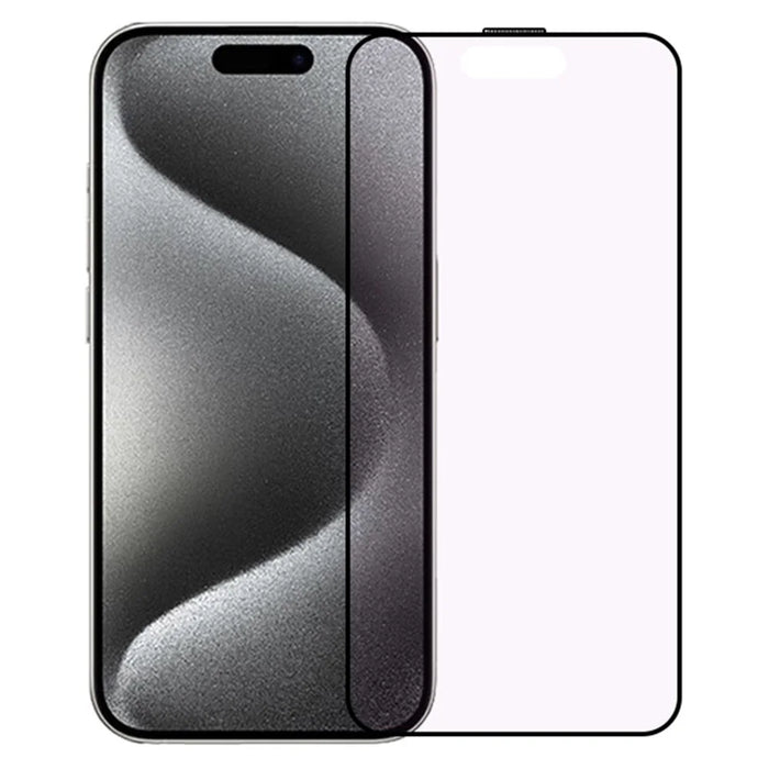 RURIHAI For iPhone 15 Pro Max Anti Purple Light Screen Protector Matte Full Glue Film - 1