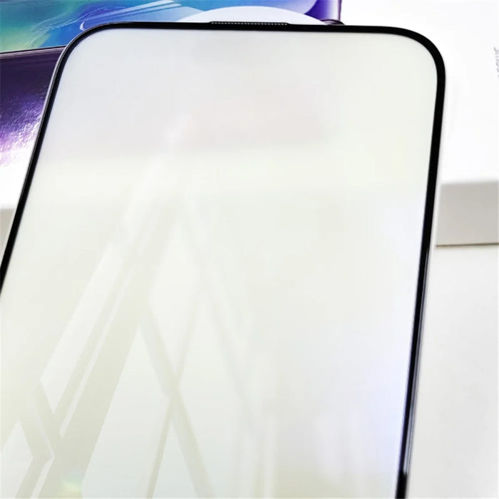 RURIHAI For iPhone 15 Pro Max Anti Purple Light Screen Protector Matte Full Glue Film - 3