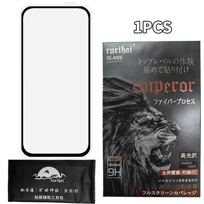 RURIHAI For Google Pixel 8a AR Screen Protector High Aluminium-Silicon Glass Silk Printing Film - 4