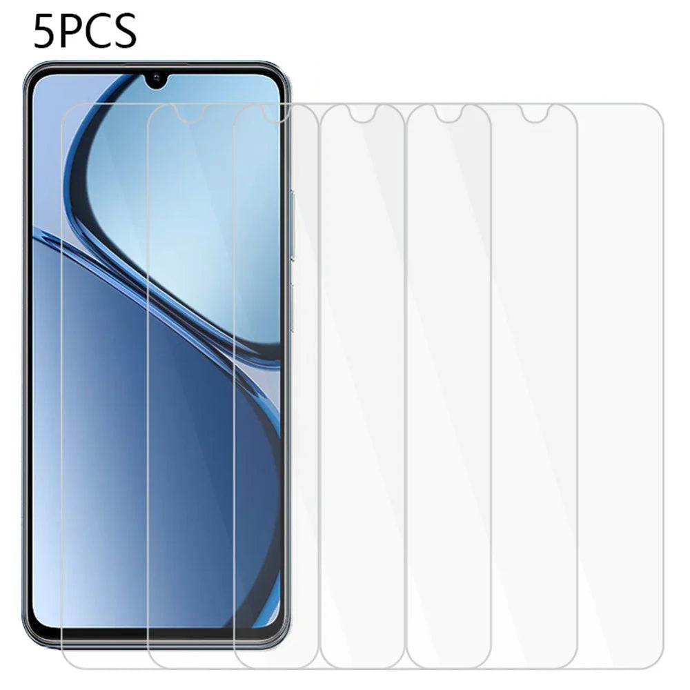 5PCS For Realme Narzo N63 4G Screen Protector 2.5D Shatterproof Tempered Glass Film - 1
