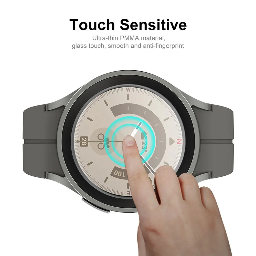 ENKAY HAT PRINCE 2Pcs / Set Screen Protector for Samsung Galaxy Watch 5 Pro 45mm 3D Curved Soft PC Edge + PMMA Full Cover Ultra Clear Film - 4