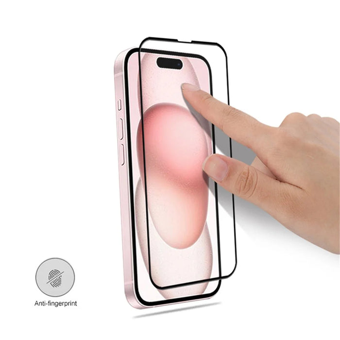 MOCOLO 25Pcs For iPhone 15 Plus Screen Protector HD Clarity Tempered Glass Film - Black - 4