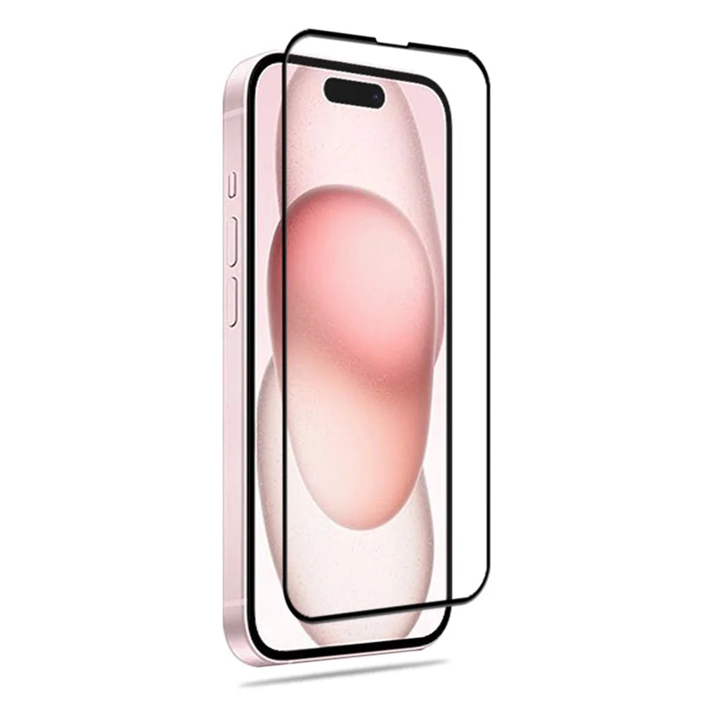 MOCOLO 25Pcs For iPhone 15 Pro Screen Protector Full Glue HD Tempered Glass Film - Black - 5