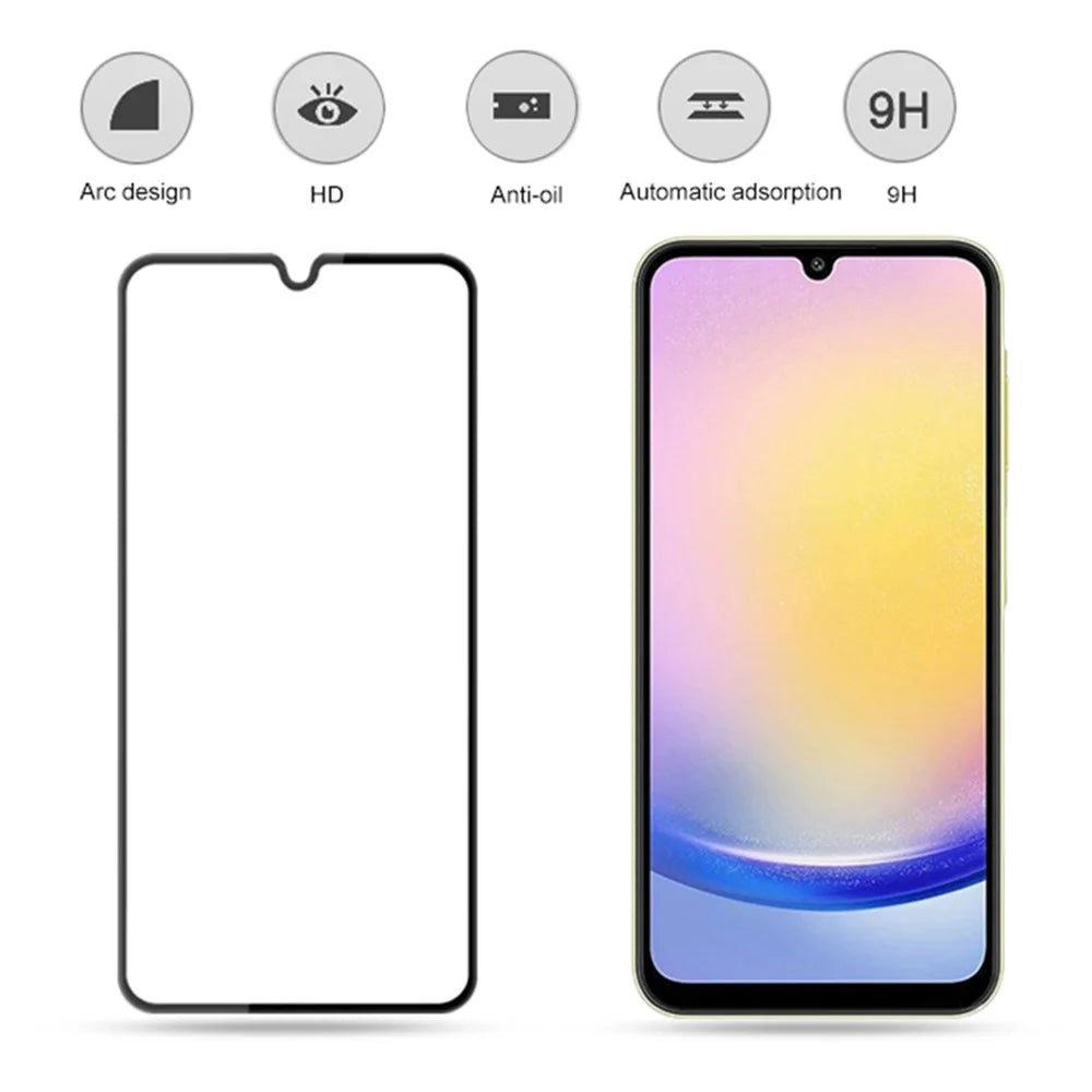 MOCOLO 25Pcs For Samsung Galaxy A25 5G (Global) (161.0 X 76.5 X 8.3mm) Full Glue Screen Protector Tempered Glass Film - Black - 3