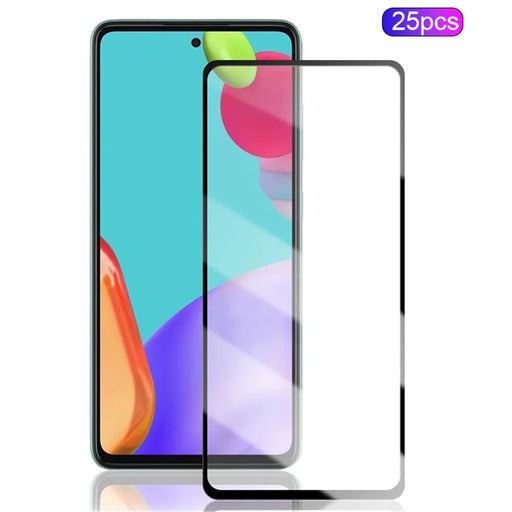 MOCOLO 25Pcs For Samsung Galaxy A51 4G SM-A515 / A51 5G SM-A516 / A52 4G / A52 5G / A52s 5G / A53 5G Screen Protector Silk Printing Film - Black - 1