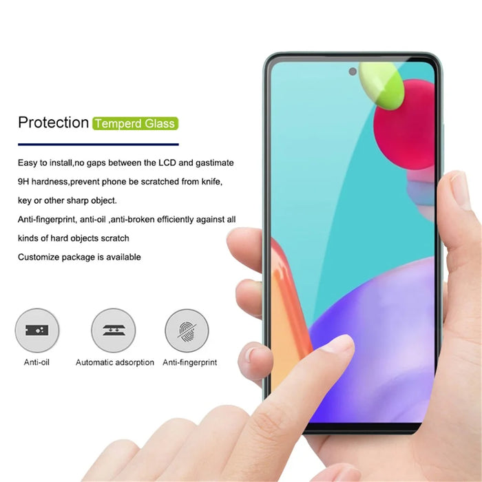 MOCOLO 25Pcs For Samsung Galaxy A51 4G SM-A515 / A51 5G SM-A516 / A52 4G / A52 5G / A52s 5G / A53 5G Screen Protector Silk Printing Film - Black - 2