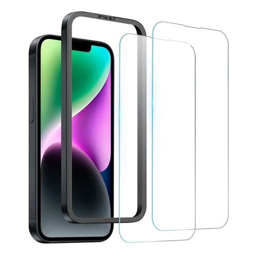 NORTHJO 2Pcs A+ For iPhone 14 Plus Tempered Glass Screen Protector 0.3mm 2.5D Clear Film with Installation Tool - 2