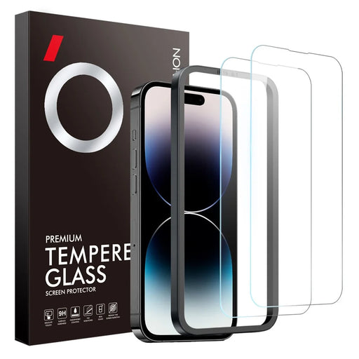 NORTHJO 2Pcs A+ For iPhone 14 Pro Clear Screen Protector 0.3mm 2.5D Tempered Glass Film with Installation Tool - 1