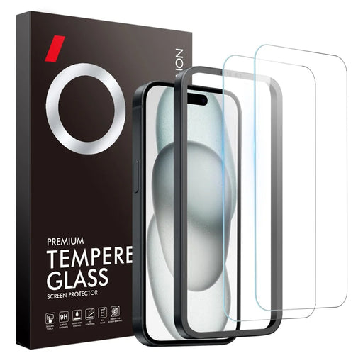 NORTHJO 2Pcs A+ For iPhone 15 Plus Screen Protector Easy Installation Tempered Glass Film - 1