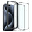 NORTHJO 2Pcs A+ For iPhone 15 Pro Max Screen Protector Silk Printing Film with Installation Alignment Frame - 1