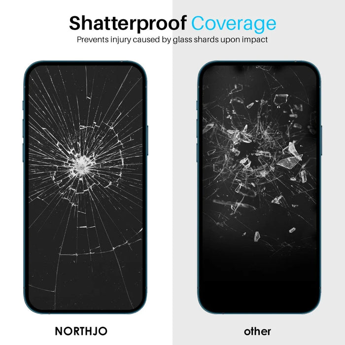NORTHJO 2Pcs A+ For iPhone 14 Screen Protector with Installation Frame 2.5D High Aluminum-Silicon Glass - 4