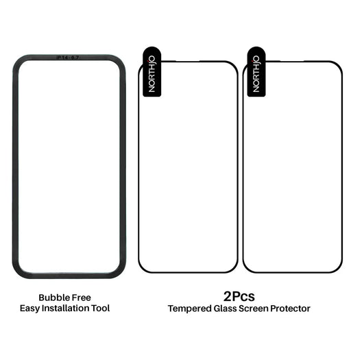 NORTHJO 2Pcs A+ For iPhone 14 Plus Screen Protector Silk Printing High Aluminum-Silicon Glass Film with Easy Installation Tool - 2