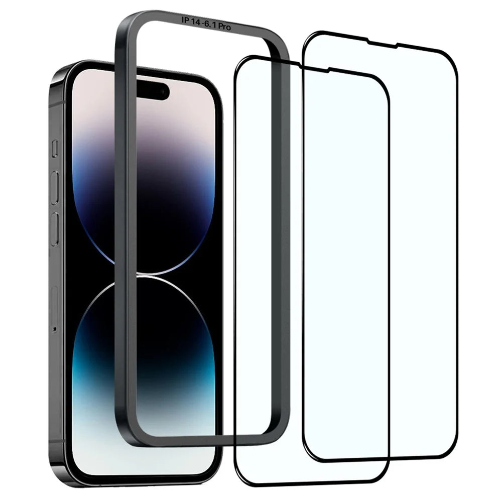 NORTHJO 2Pcs A+ For iPhone 14 Pro Screen Protector Easy Installation High Aluminum-Silicon Glass Film - 1