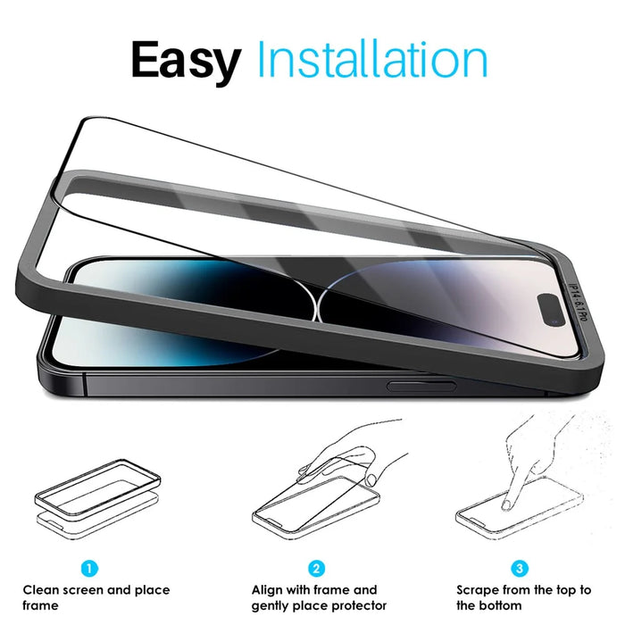NORTHJO 2Pcs A+ For iPhone 14 Pro Screen Protector Easy Installation High Aluminum-Silicon Glass Film - 3