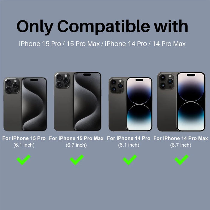 NORTHJO 2 Sets for iPhone 14 Pro / 14 Pro Max / 15 Pro / 15 Pro Max Tempered Glass Lens Protector CD Veins Metal Ring Lens Guard - Black - 2