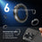 NORTHJO 2 Sets for iPhone 14 Pro / 14 Pro Max / 15 Pro / 15 Pro Max Tempered Glass Lens Protector CD Veins Metal Ring Lens Guard - Black - 3