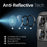 NORTHJO 2 Sets for iPhone 14 Pro / 14 Pro Max / 15 Pro / 15 Pro Max Tempered Glass Lens Protector CD Veins Metal Ring Lens Guard - Black - 4