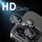 NORTHJO 2 Sets for iPhone 14 Pro / 14 Pro Max / 15 Pro / 15 Pro Max Tempered Glass Lens Protector CD Veins Metal Ring Lens Guard - Black - 5