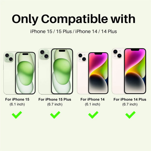 NORTHJO 3 Sets for iPhone 15 / 15 Plus / 14 / 14 Plus Lens Protector Glitter Metal Ring Tempered Glass Lens Film - Green - 2