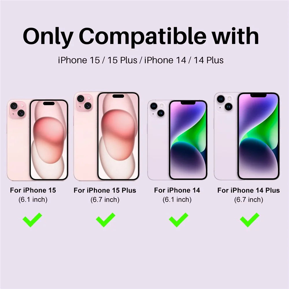 NORTHJO 3 Sets for iPhone 15 / 15 Plus / 14 / 14 Plus Tempered Glass Lens Protector CD Veins Metal Ring Lens Film - Pink - 2