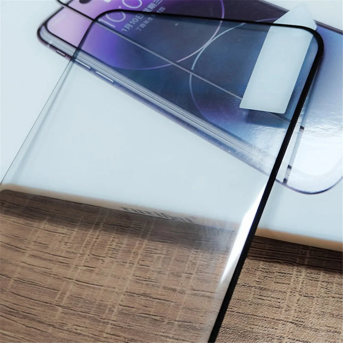RURIHAI For Oppo Reno12 5G (Global) 3D Curved Screen Protector High Aluminum-Silicon Glass Film Side Glue - 3