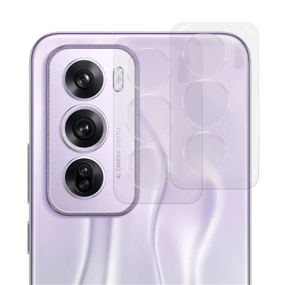 RURIHAI 2Pcs For Oppo Reno12 Pro 5G (Global) Camera Lens Protector 3D High Transparency Lens Film - 1