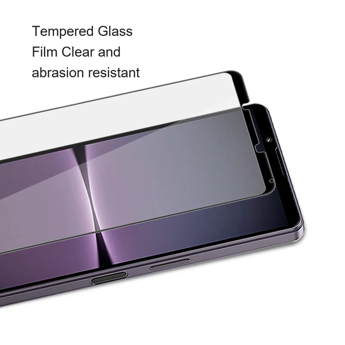 AMORUS 2Pcs For Sony Xperia 10 VI Screen Protector Tempered Glass Film Full-Coverage, Silk Printing - Black - 4