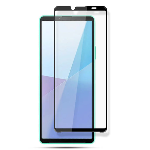 AMORUS For Sony Xperia 10 VI Tempered Glass Screen Protector Full Glue Silk Printing Edge, Black - 1