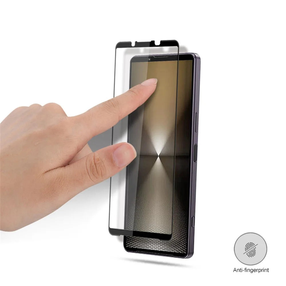 MOCOLO For Sony Xperia 1 VI Screen Protector Tempered Glass Anti-Shatter Silk Printing Film, Black - 5