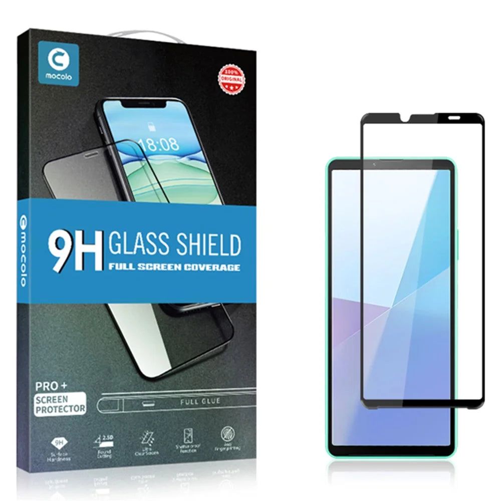 MOCOLO For Sony Xperia 10 VI Screen Protector HD Clarity Black Edges Tempered Glass Film - Black - 7