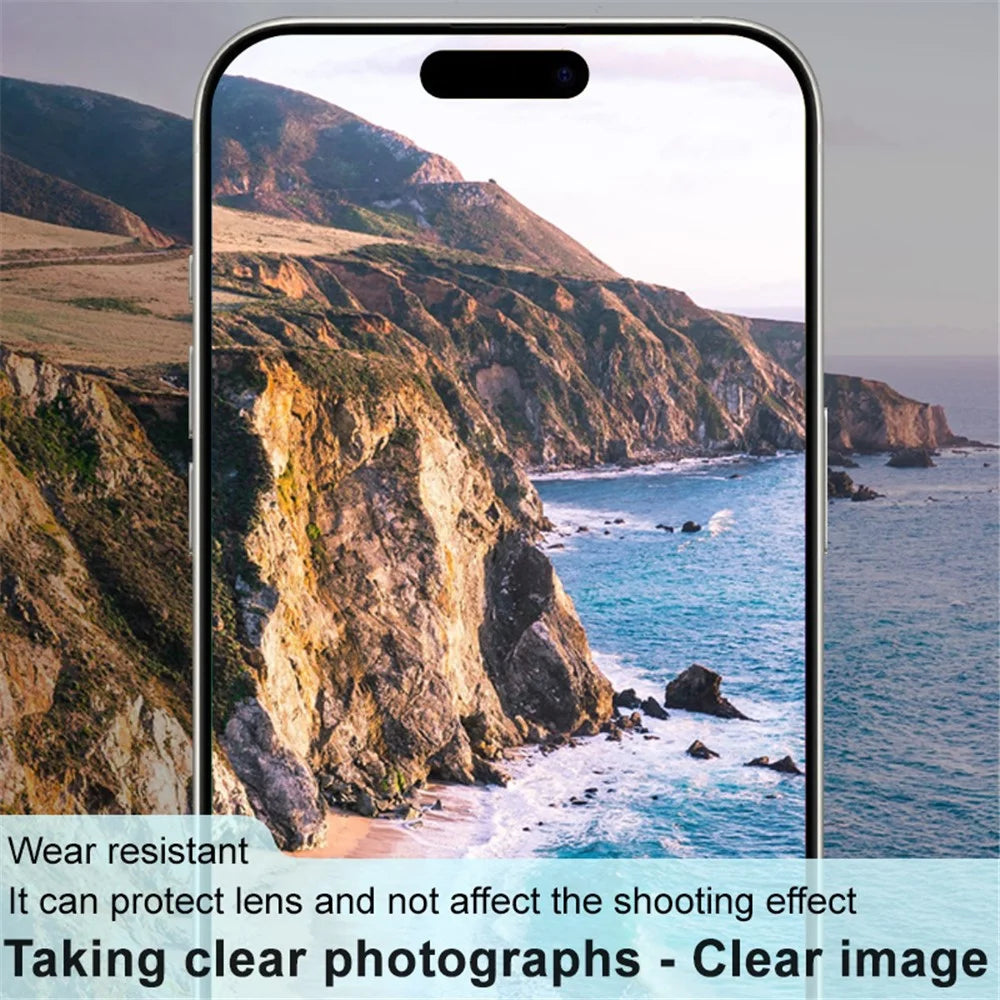 IMAK For iPhone 16 Pro  /  16 Pro Max Tempered Glass Camera Lens Protector+Acrylic Lens Cap (Black Version) - 4