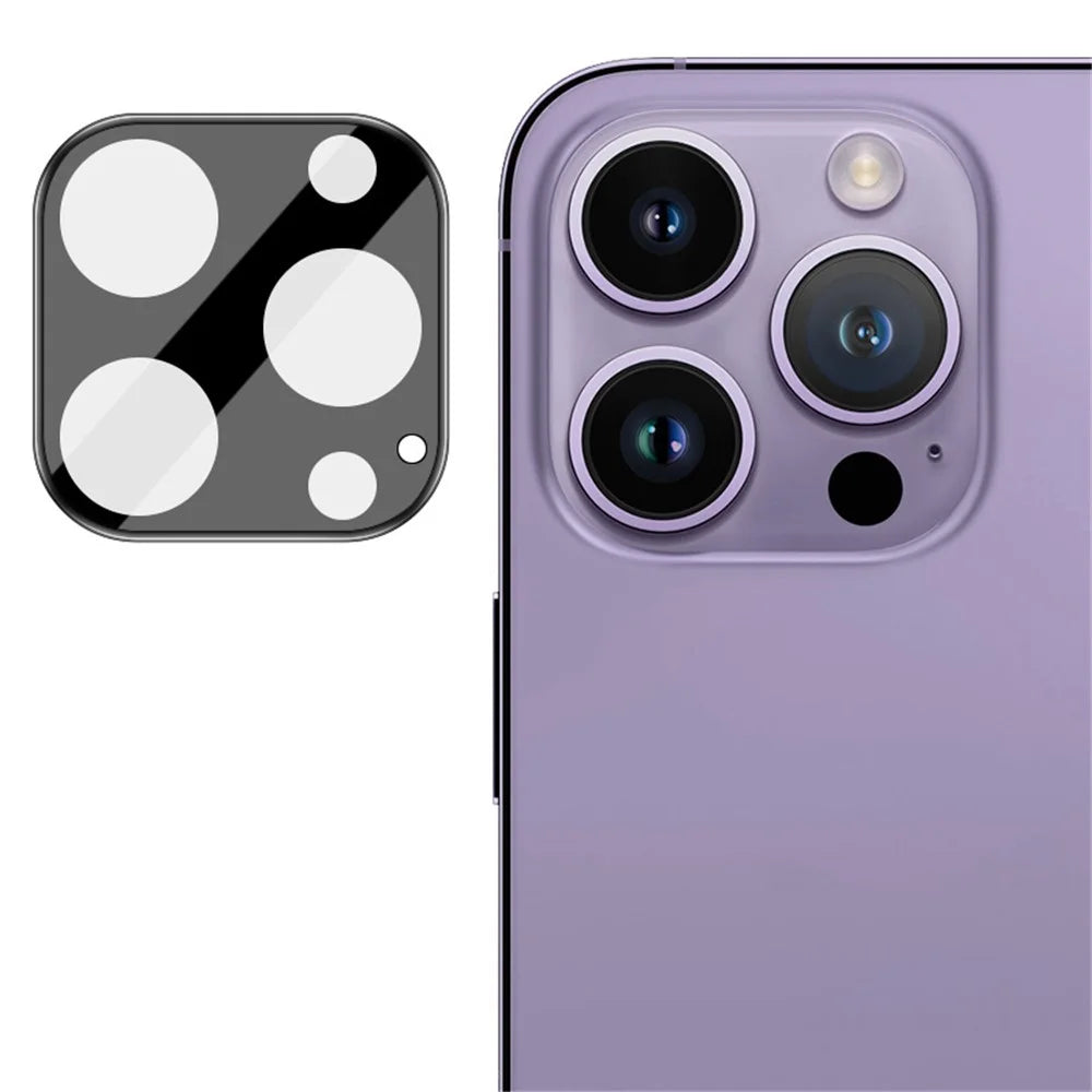 IMAK For iPhone 16 Pro  /  16 Pro Max Tempered Glass Camera Lens Protector+Acrylic Lens Cap (Black Version) - 5