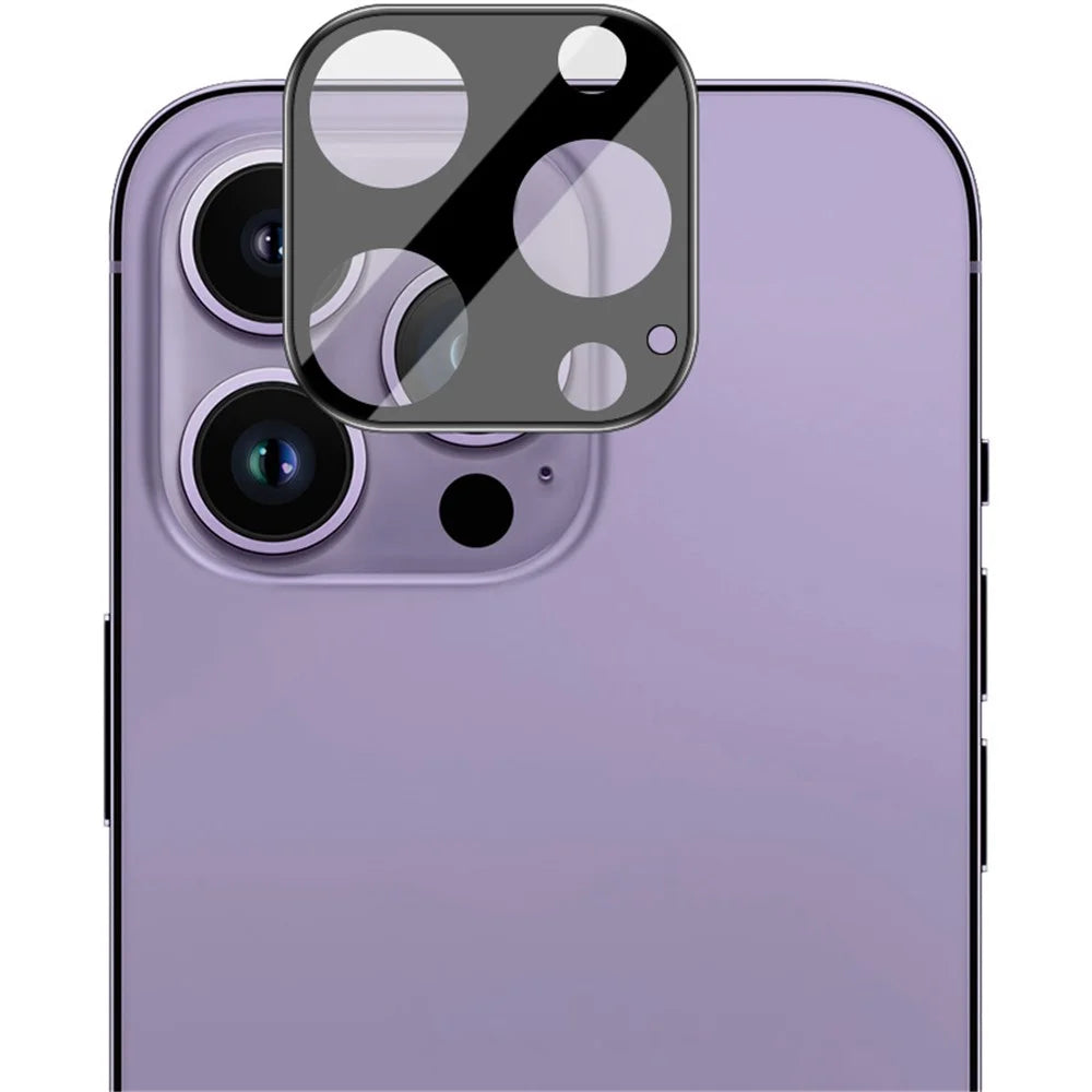 IMAK For iPhone 16 Pro  /  16 Pro Max Tempered Glass Camera Lens Protector+Acrylic Lens Cap (Black Version) - 6