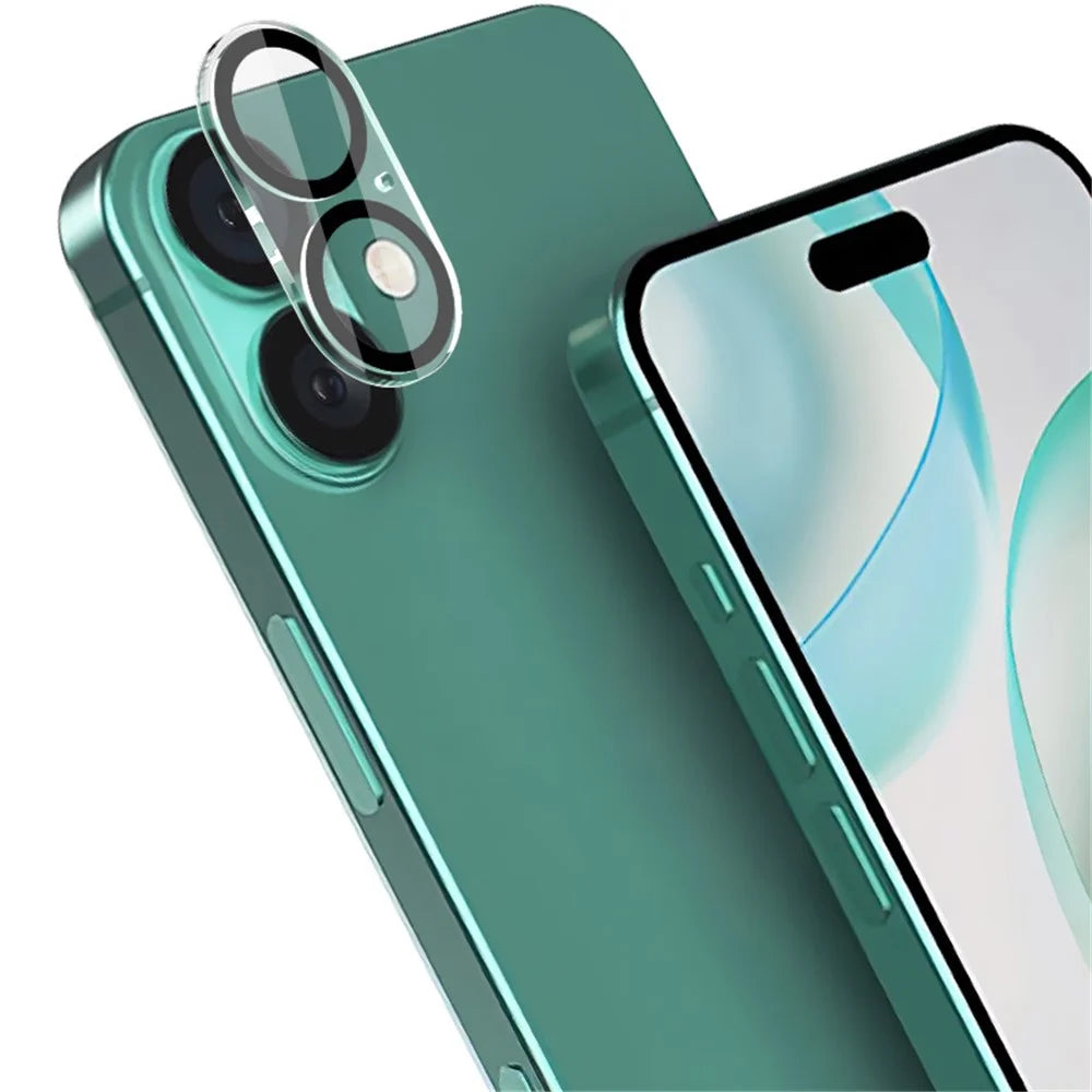 IMAK For iPhone 16 / 16 Plus Camera Lens Film Acrylic Lens Cap + Tempered Glass Lens Film - 4