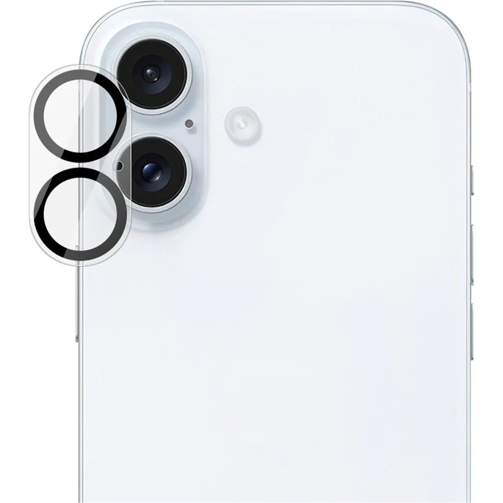 IMAK For iPhone 16 / 16 Plus Camera Lens Film Acrylic Lens Cap + Tempered Glass Lens Film - 5